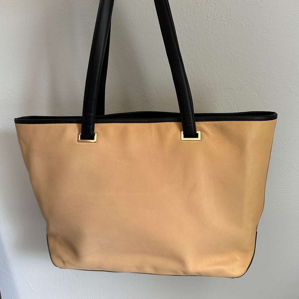 Lo & Sons Seville 15” tote in tan nappa leather